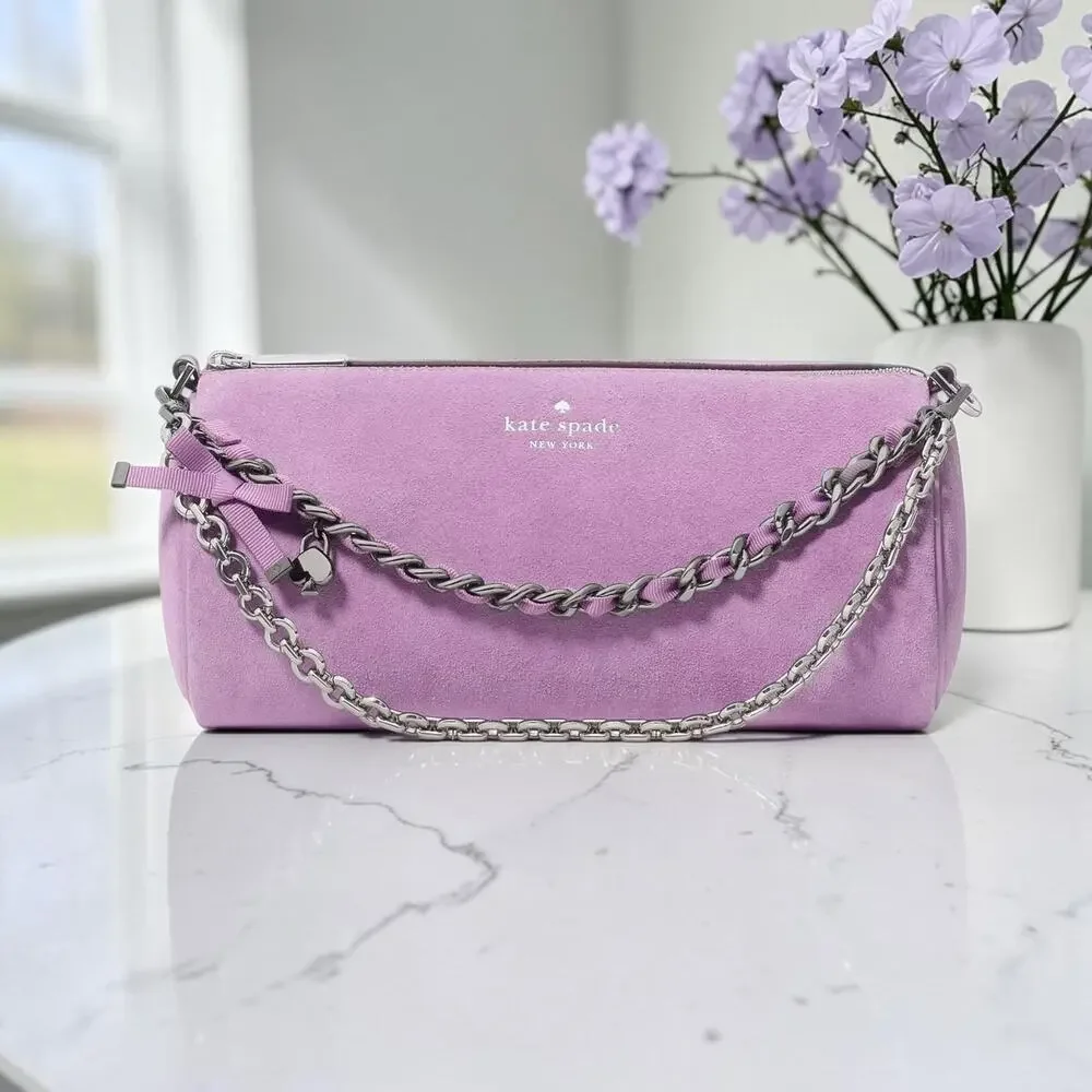 NWT Kate Spade Roulette Suede Mini Convertible Crossbody Bag Wisteria KM701